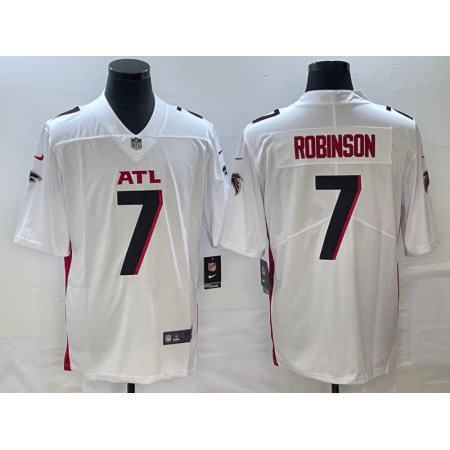 Men's Atlanta Falcons #7 Bijan Robinson White 2023 Draft Vapor Untouchable Limited Stitched Football Jersey