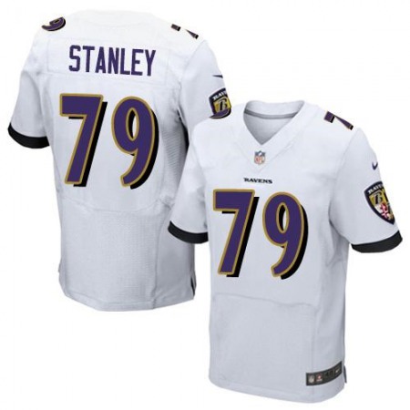 Nike Ravens #79 Ronnie Stanley White Men's Stitched NFL New Elite Jersey