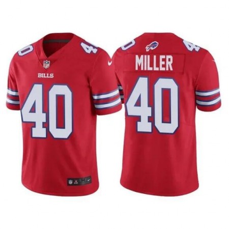 Men's Buffalo Bills #40 Von Miller Red Vapor Untouchable Limited Stitched Jersey