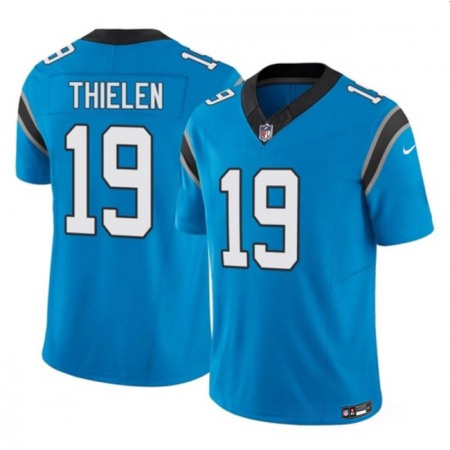 Men's Carolina Panthers #19 Adam Thielen Blue 2023 F.U.S.E. Vapor Untouchable Stitched Football Jersey