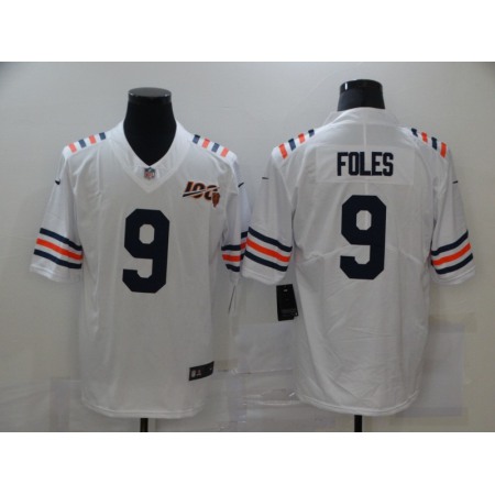 Men's Chicago Bears #9 Nick Foles White 100th Season Vapor Untouchable Limited Stitched Jersey