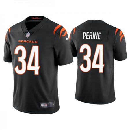 Men's Cincinnati Bengals #34 Samaje Perine 2021 Black Vapor Untouchable Limited Stitched Jersey