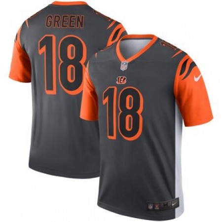 Men's Cincinnati Bengals #18 A.J. Green Black Inverted Legend Jersey