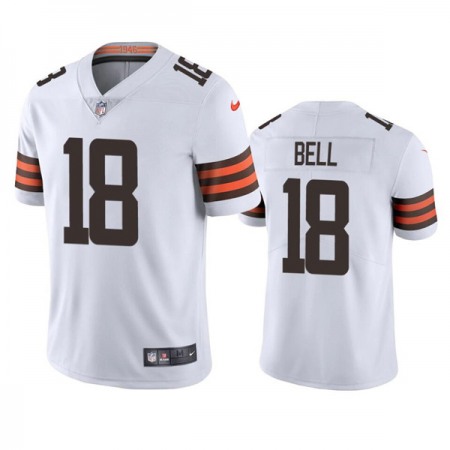 Men's Cleveland Browns #18 David Bell White Vapor Untouchable Limited Stitched Jersey