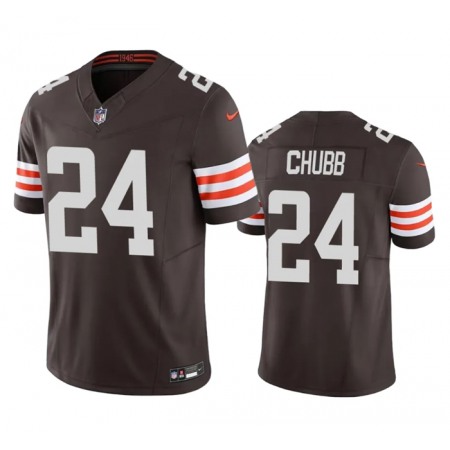 Men's Cleveland Browns #24 Nick Chubb Brown 2023 F.U.S.E. Vapor Untouchable Limited Stitched Jersey