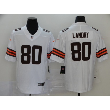 Men's Cleveland Browns #80 Jarvis Landry New White Vapor Untouchable Limited Stitched Jersey