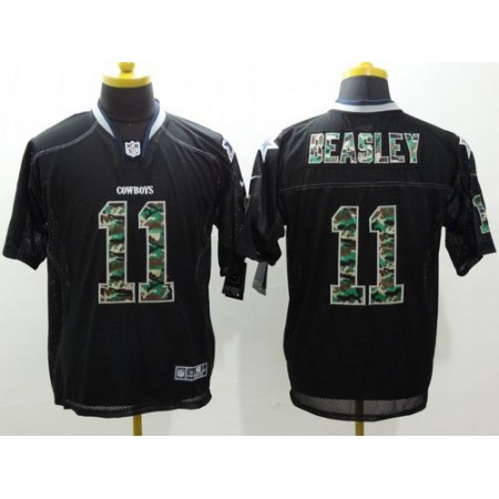 Nike Cowboys #11 Cole Beasley Black Men's Stitched NFL Elite Camo Fashion Jersey