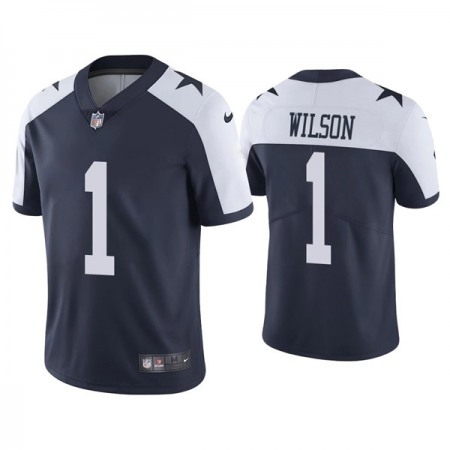 Men's Dallas Cowboys #1 Cedrick Wilson Navy Vapor Limited Stitched Jersey