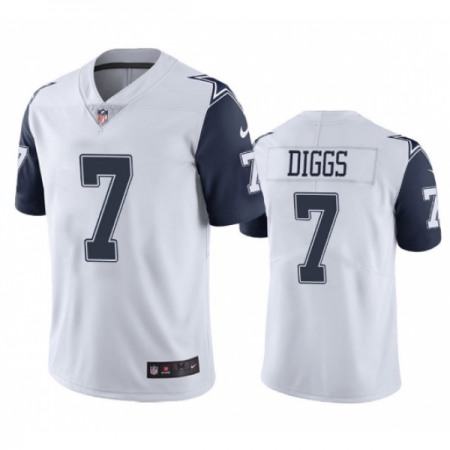 Men's Dallas Cowboys #7 Trevon Diggs 2021 White Thanksgiving Limited Stitched Jersey