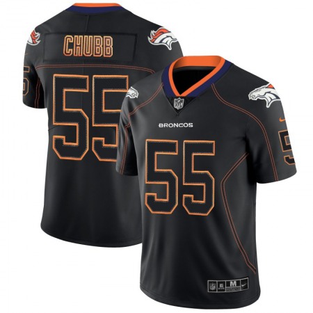 Men's Denver Broncos #55 Bradley Chubb Black 2018 Lights Out Color Rush NFL Limited Stitched Jersey