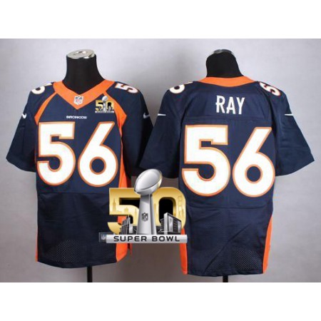 Nike Broncos #56 Shane Ray Navy Blue Alternate Super Bowl 50 Men's Stitched NFL New Elite Jersey