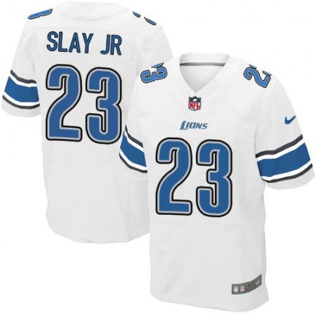 Nike Lions #23 Darius Slay JR White Men's Stitched NFL Elite Jersey