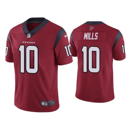 Men's Houston Texans #10 Davis Mills Red Vapor Untouchable Limited Stitched Jersey