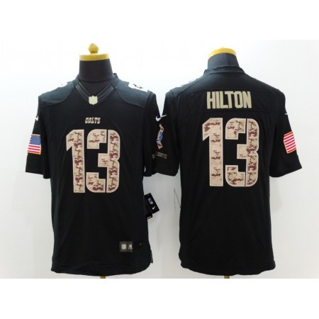 Men's Indianapolis Colts #13 T.Y. Hilton Black Impact Salute To Service Limited Stitched NFL Jersey