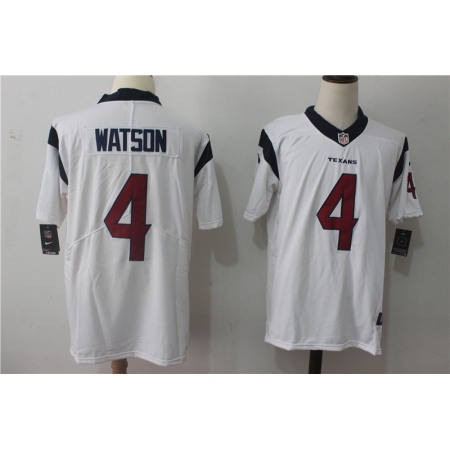 Men's Nike Houston Texans #4 Deshaun Watson White Stitched NFL Vapor Untouchable Limited Jersey