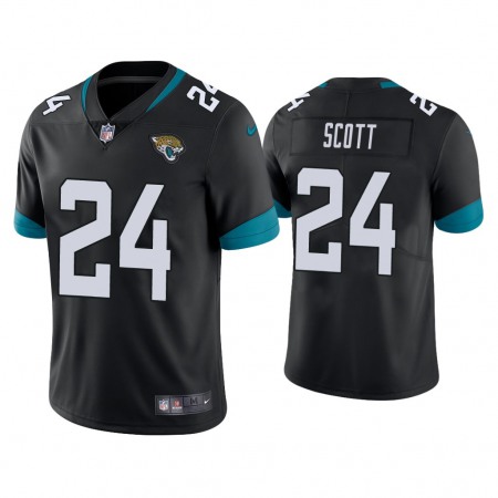 Men's Jacksonville Jaguars #24 Josiah Scott Black Vapor Untouchable Limited Stitched Jersey