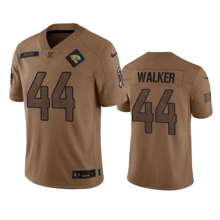 Men's Jacksonville Jaguars #44 Travon Walker 2023 Brown Salute To Service Vapor Untouchable Limited Stitched Jersey