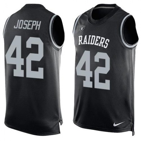 Nike Raiders #42 Karl Joseph Black Team Color Men's Stitched NFL Limited Tank Top Jersey