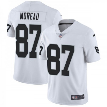 Men's Las Vegas Raiders #87 Foster Moreau White Vapor Untouchable Limited Stitched Jersey