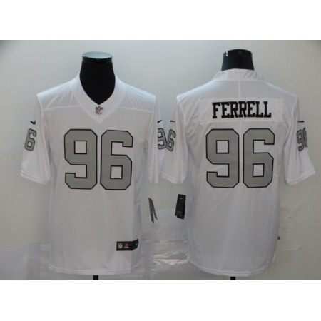 Men's Oakland Raiders #96 Clelin Ferrell White Color Rush Limited Stitched NFL Jersey