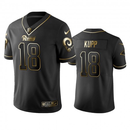 Men's Los Angeles Rams #18 Cooper Kupp Black 2019 Golden Edition Limited Stitched NFL Jersey