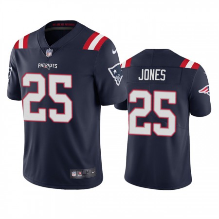 Men's New England Patriots #25 Marcus Jones Navy Vapor Untouchable Limited Stitched Jersey