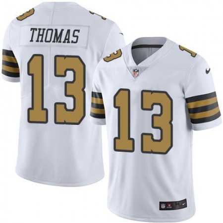 Nike Saints #13 Michael Thomas White Men's Stitched NFL Limited Rush Jersey