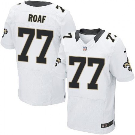 Nike Saints #77 Willie Roaf White Men's Stitched NFL Elite Jersey