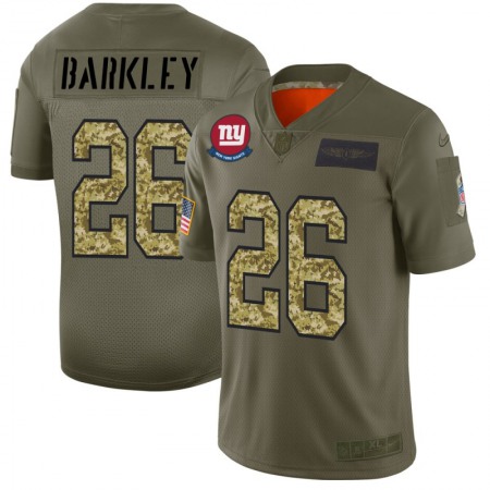 Men's New York Giants #26 Saquon Barkley 2019 Olive/Camo Salute To Service Limited Stitched NFL Jersey