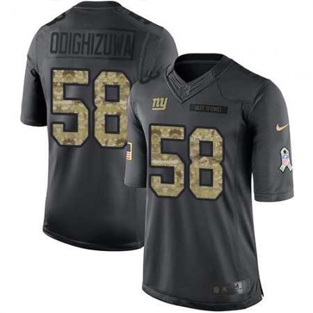 Nike Giants #58 Owa Odighizuwa Black Men's Stitched NFL Limited 2016 Salute to Service Jersey