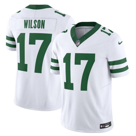 Men's New York Jets #17 Garrett Wilson White 2023 F.U.S.E. Vapor Limited Throwback Stitched Football Jersey