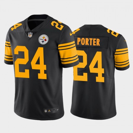 Men's Pittsburgh Steelers #24 Joey Porter Jr. Black 2023 Draft Color Rush Limited Stitched Jersey