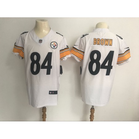 Men's Pittsburgh Steelers #84 Antonio Brown White Vapor Untouchable Elite Stitched NFL Jersey