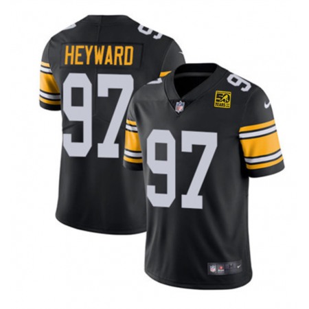 Men's Pittsburgh Steelers #97 Cameron Heyward Black 2023 50th Anniversary Vapor Untouchable Limited Jersey