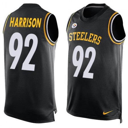 Nike Steelers #92 James Harrison Black Team Color Men's Stitched NFL Limited Tank Top Jersey