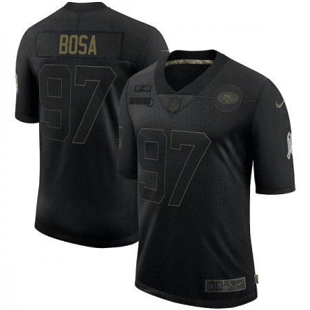 Men's San Francisco 49ers #97 Nick Bosa 2020 Black Salute To Service Limited Stitched Jersey