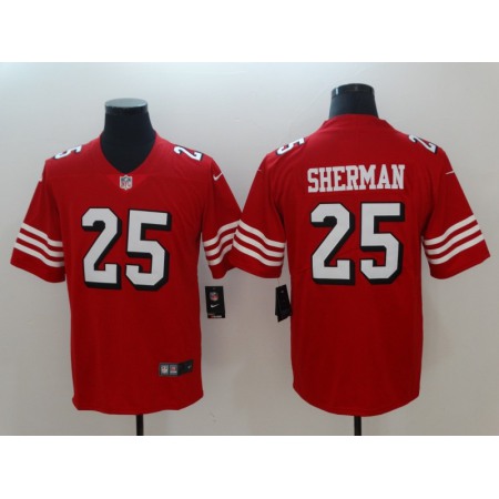 Men's NFL San Francisco 49ers #25 Richard Sherman Red 2018 Vapor Untouchable Limited Stitched NFL Jersey