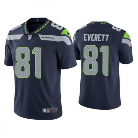 Men's Seattle Seahawks #81 Gerald Everett Navy Vapor Untouchable Limited Stitched Jersey