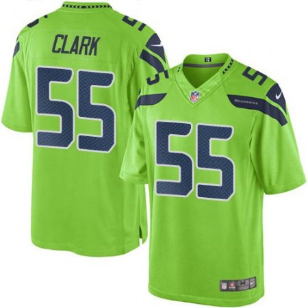 Nike Seahawks #55 Frank Clark Green Men's Stitched NFL Limited Rush Jersey