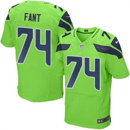 Nike Seahawks #74 George Fant Green Men's Stitched NFL Elite Rush Jersey