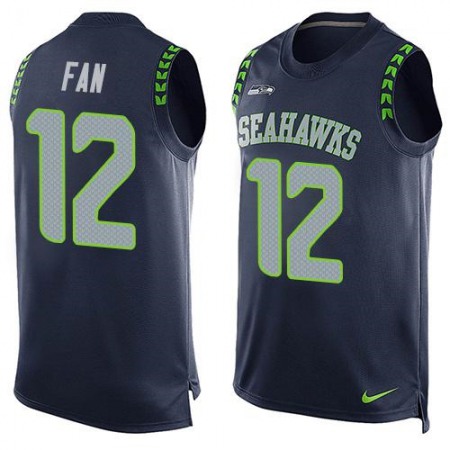 Nike Seahawks #12 Fan Steel Blue Team Color Men's Stitched NFL Limited Tank Top Jersey