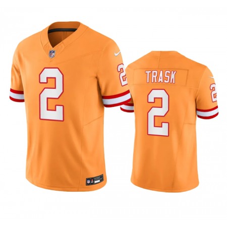 Men's Tampa Bay Buccaneers #2 Kyle Trask Orange 2023 F.U.S.E. Throwback Limited Stitched Jersey