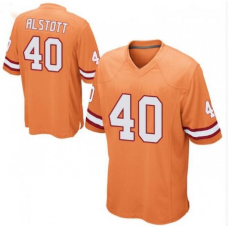 Men's Tampa Bay Buccaneers #40 Mike Alstott Orange Stitched Jersey