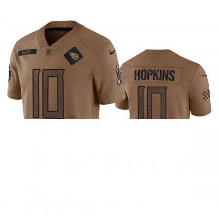 Men's Tennessee Titans #10 DeAndre Hopkins 2023 Brown Salute To Service Stitched Football Jersey