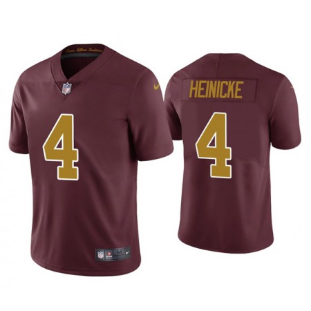 Men's Washington Football Team #4 Taylor Heinicke Red Vapor Untouchable Limited Stitched Jersey