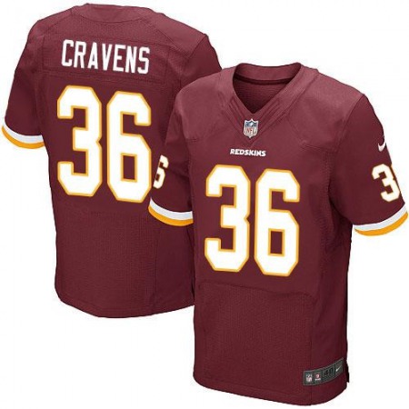 Nike Redskins #36 Su'a Cravens Burgundy Red Team Color Men's Stitched NFL Elite Jersey