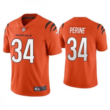 Youth Cincinnati Bengals #34 Samaje Perine Orange Vapor Untouchable Limited Stitched Jersey