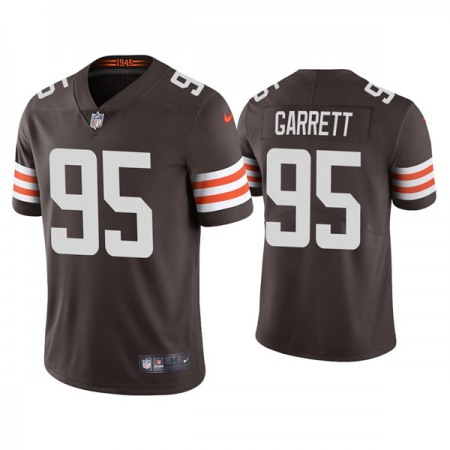 Youth Cleveland Browns #95 Myles Garrett Brown Vapor Untouchable Limited Stitched Jersey