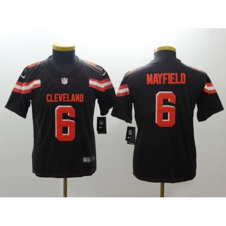 Youth NFL Cleveland Browns #6 Baker Mayfield Brown 2018 Draft Vapor Untouchable Limited Stitched Jersey