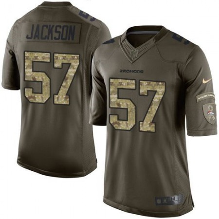 Nike Broncos #57 Tom Jackson Green Youth Stitched NFL Limited Salute to Service Jersey